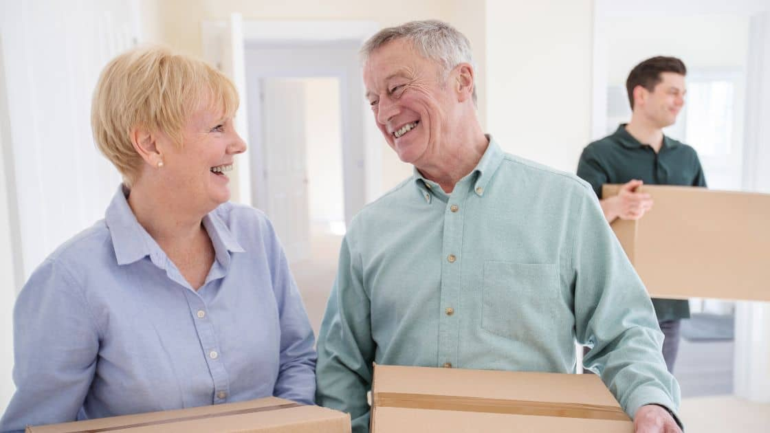 A senior couple hiring professional movers in Ottawa, Canada, to help witih their moving needs